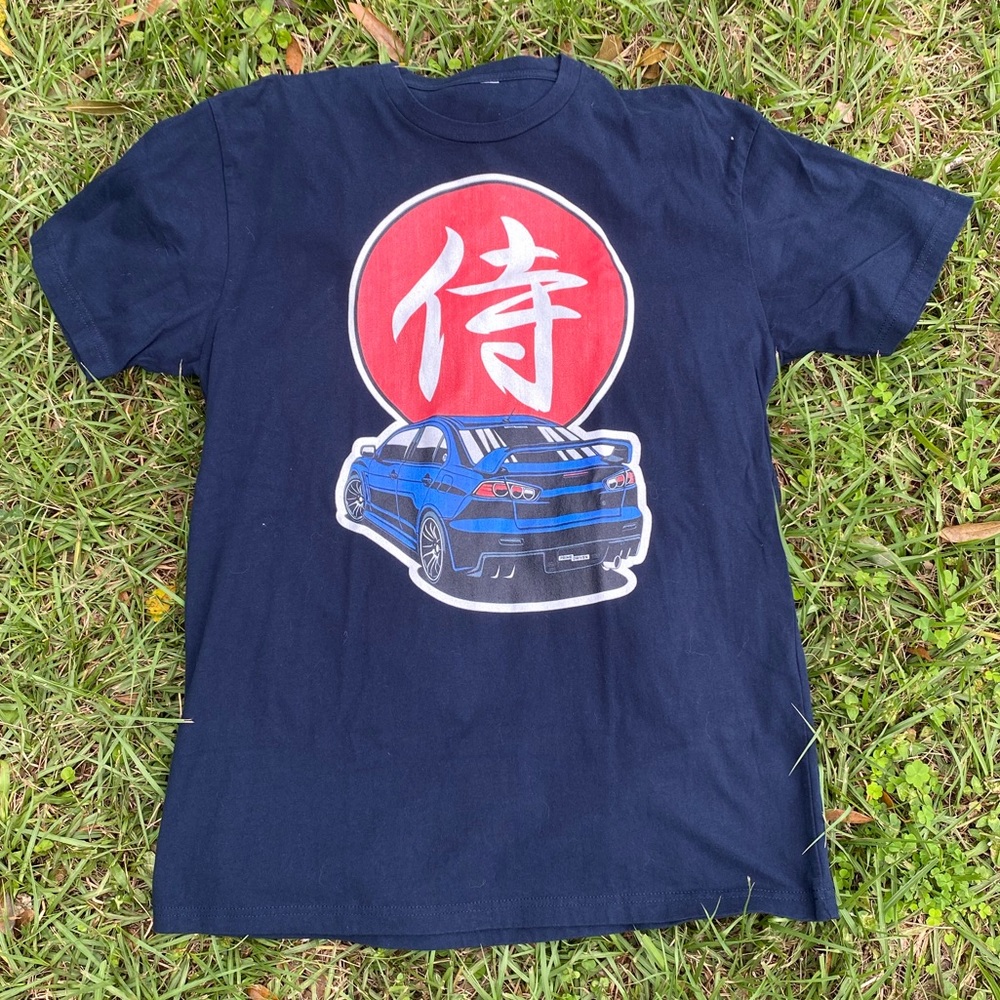 Short Sleeve Shirt 21X29 Blue/Red/White Race Car Tuner